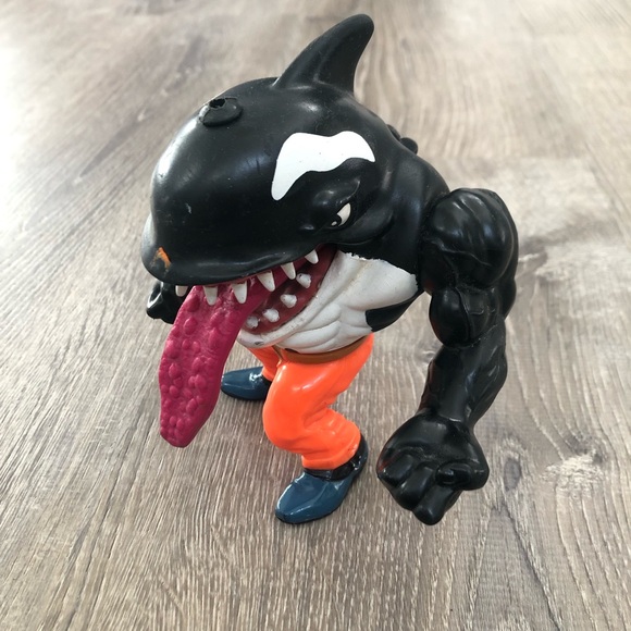 Vintage 1995 Street Sharks Moby Lick Orca Killer Whale Mattel Action Figure Toy - Picture 1 of 11